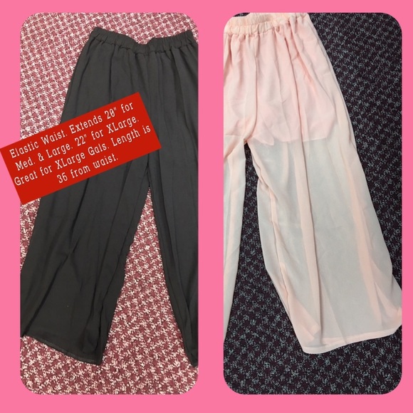 🌹 Wide leg loose chiffon gouge pants🌹 - Picture 4 of 4