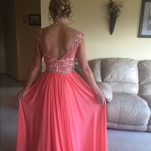 Pink Davids Bridal prom dress