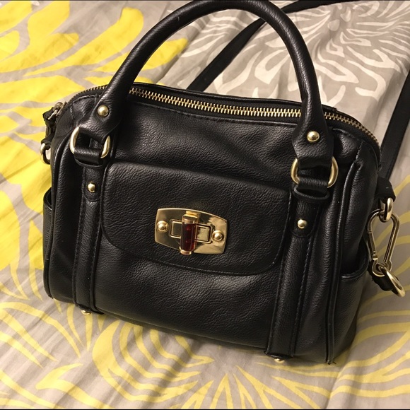 Black Purse with Gold Accents