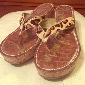 Sam Edelman calf fur sandals