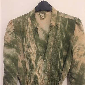 Lucky Brand 100% Silk, Tie-Dye Dress