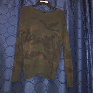 Sparkle & Fade camo sweater, size small.