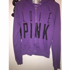 Purple VS Pink zip up hoodie size XS $30