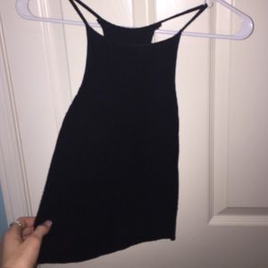Brandy Melville black knotted top