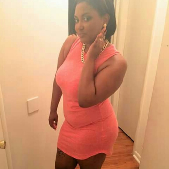 Peach short dress