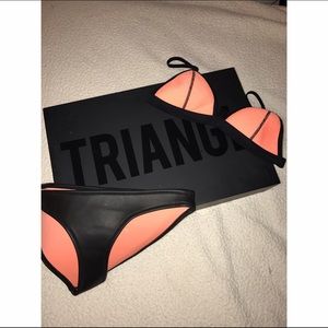 Triangl Bikini Black Neon- Orange Burst