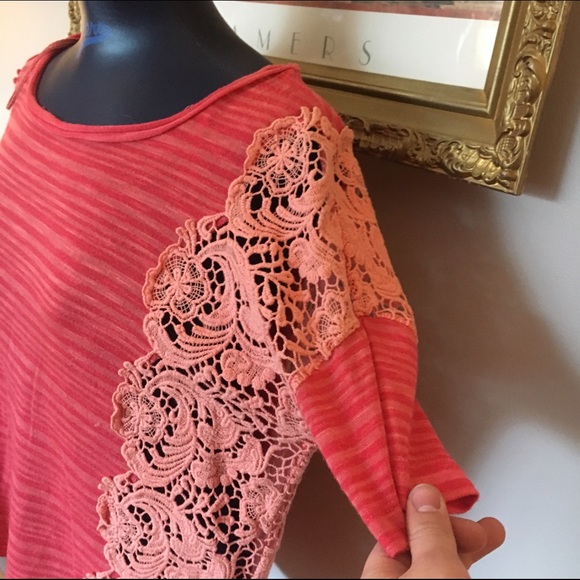 Free People We The Free Lace Sides Boxy Top - Picture 5 of 8