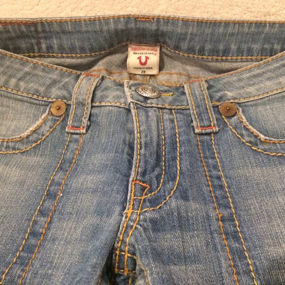 True Religion light blue boot cut/flare jeans 28