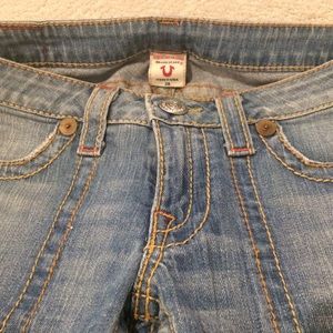 True Religion light blue boot cut/flare jeans 28