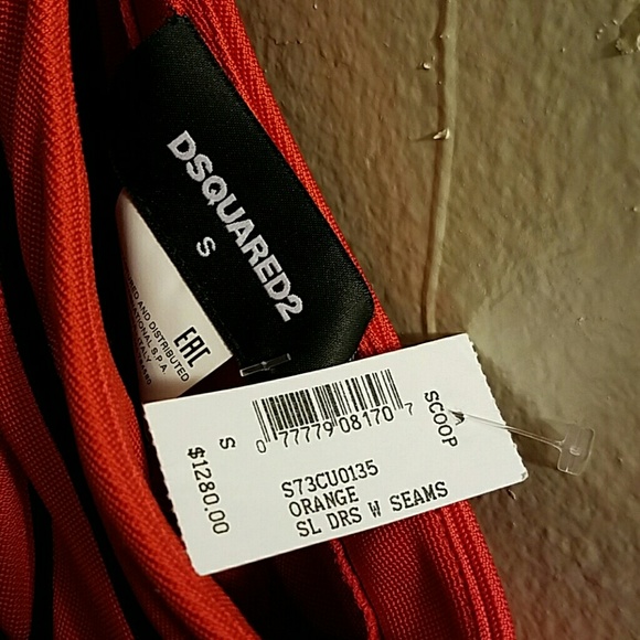 Dsquared2 Orange Racerback style dress - Picture 4 of 4