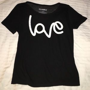 Black 'love' Graphic Tee