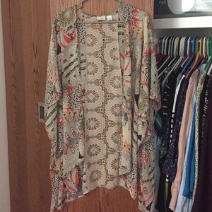 Fun pattern and lace cardigan