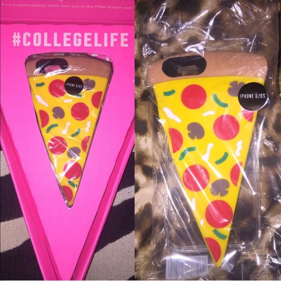 VS Pink pizza phone case
