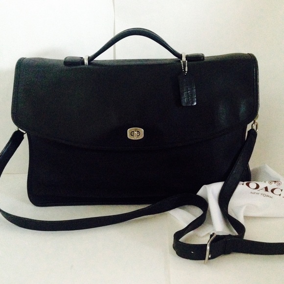 Coach Black Leather Classic Lexington Briefcase