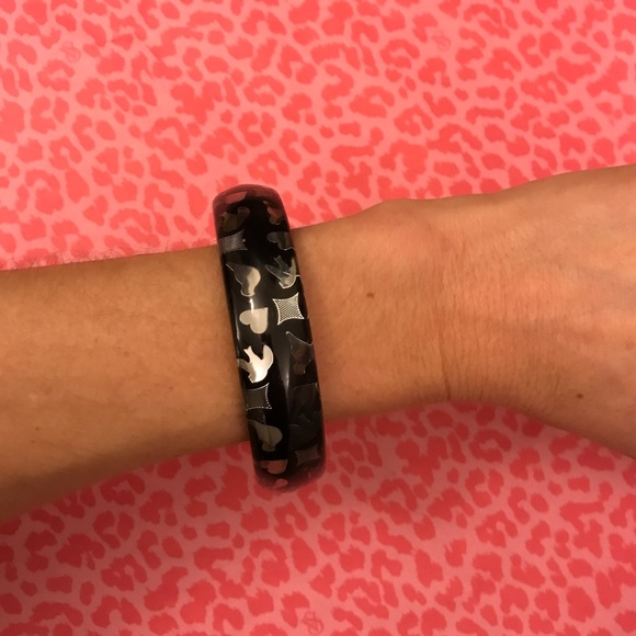 MMJ Clear resin bangle with bird 🐦 print - Picture 2 of 3