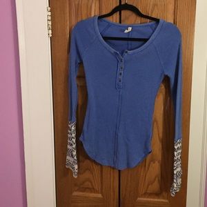 Free People Blue Thermal