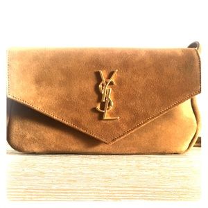 Authentic Saint Laurent Suede Envelope Bag