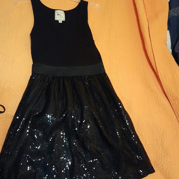Black Cotton and Sequins dress
