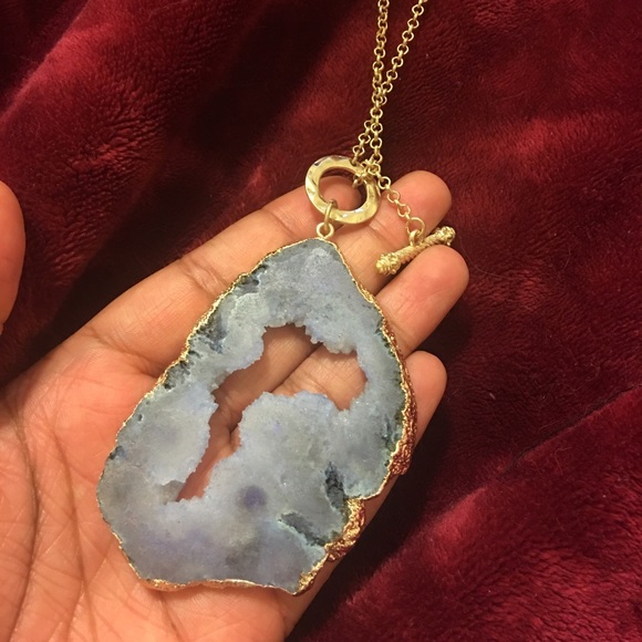 Long Druzy Necklace