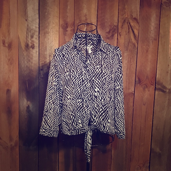 Chico's patterned sheer top