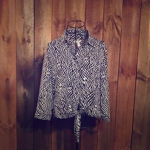 Chico's patterned sheer top