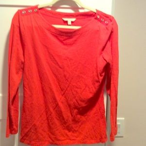 Orange long sleeve shirt