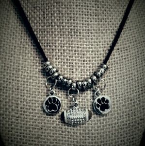 Paws and Football Necklace