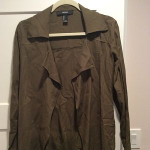 Olive green Long sleeve top