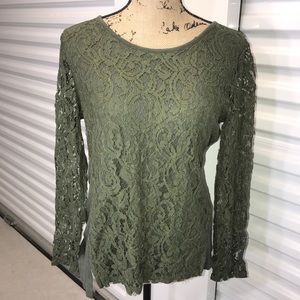 🎉🎊SOLD🎊🎉Chico's T Lace & Cotton Blend Sz 1