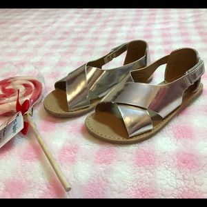 Girls Silver Zara inspired sandals