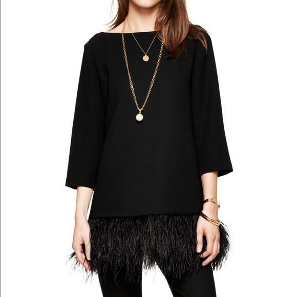 Kate Spade Black Feather Top 14