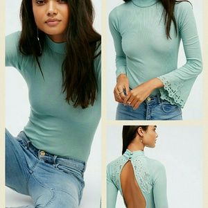 FREE PEOPLE BODYSUIT LIGHT WEIGHT FABRIC