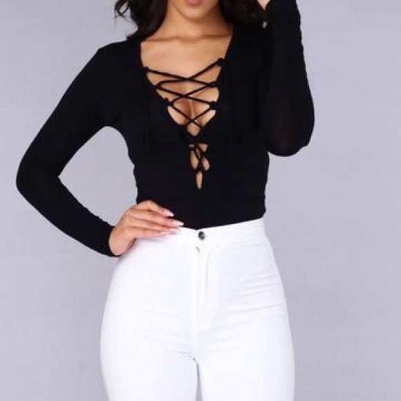 Lace up bodysuit
