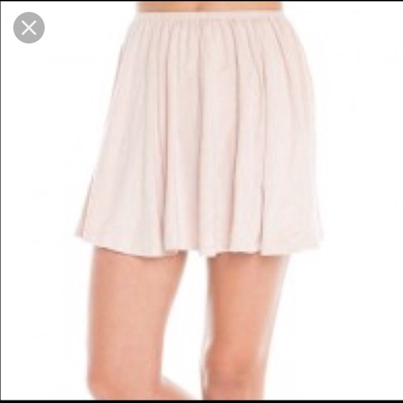 Brandy Melville Suede light pink circle skirt