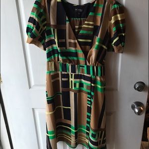 NWOT- Mod Design Faux Wrap Dress