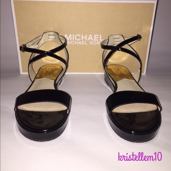Michael Kors Black Kaylee Flat Sandals