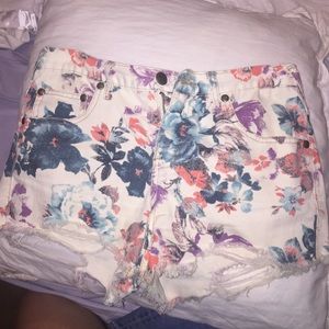 Free People Floral Shorts