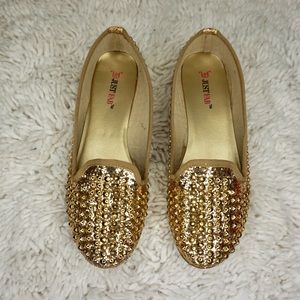 Just fab gold flats