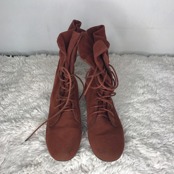 Rusty brown booties