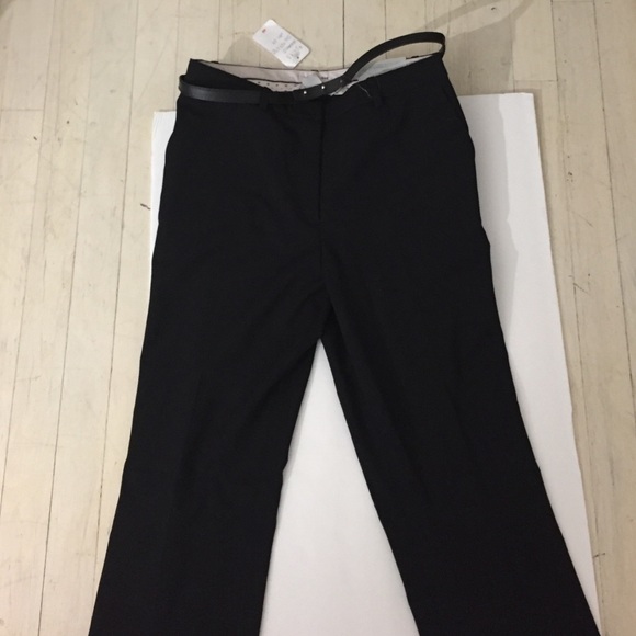 Belted black pants