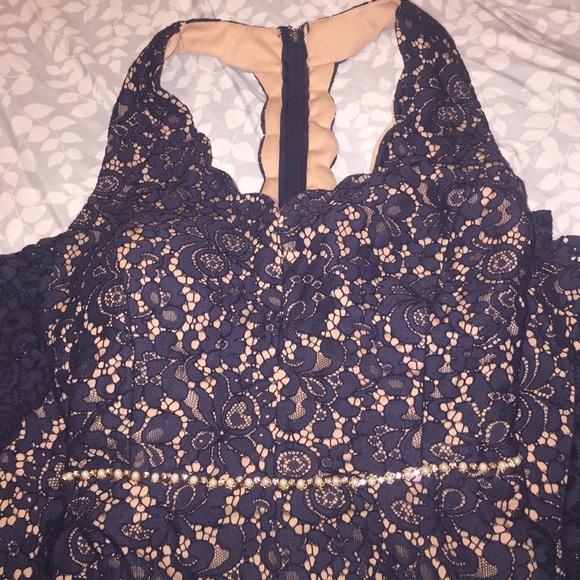 Dark blue cocktail dress - Picture 2 of 3