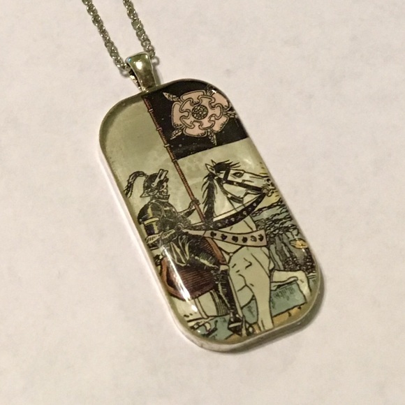 "Death" Tarot card necklace