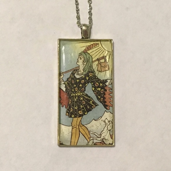 "The Fool" Tarot card necklace