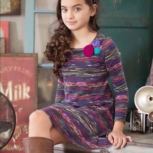 🚺👗TRULY ME Big Girls 7-16 Stripe Knit Dress