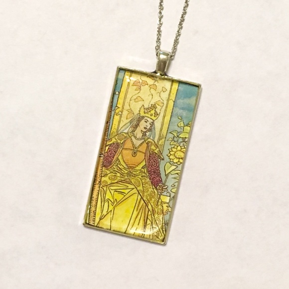 Queen Tarot Card Necklace