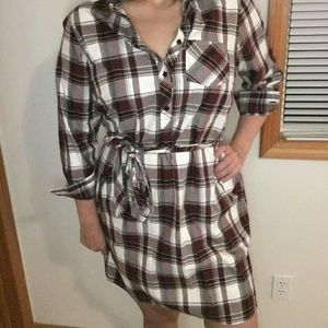 Plaid Shirt Dress