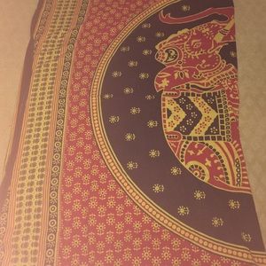 Red elephant tapestry