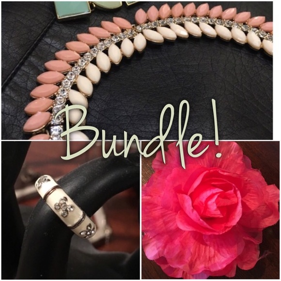 Jewelry Accessories White Pink Bundle