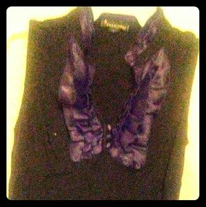 Sleeveless ruffeled shell