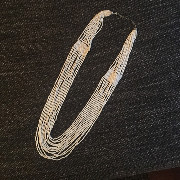 White beaded necklace